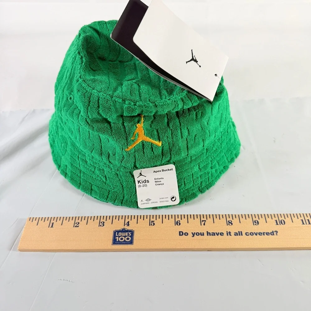 Nike Jordan Kids Apex Bucket Hat Pine Green Terry Cloth Size 8-20‎
